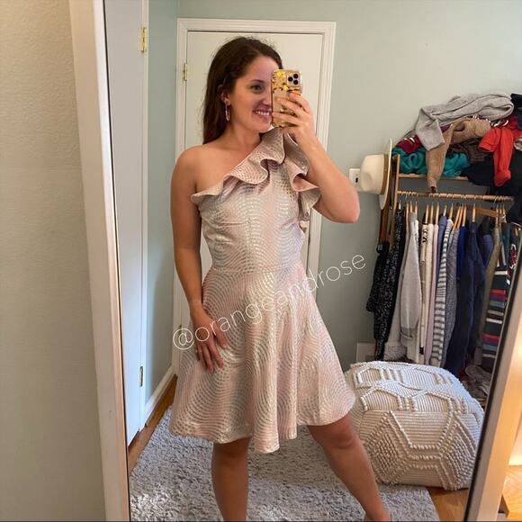 Nha khanh Blue Pink One Shoulder Dress 8 - Picture 7 of 15